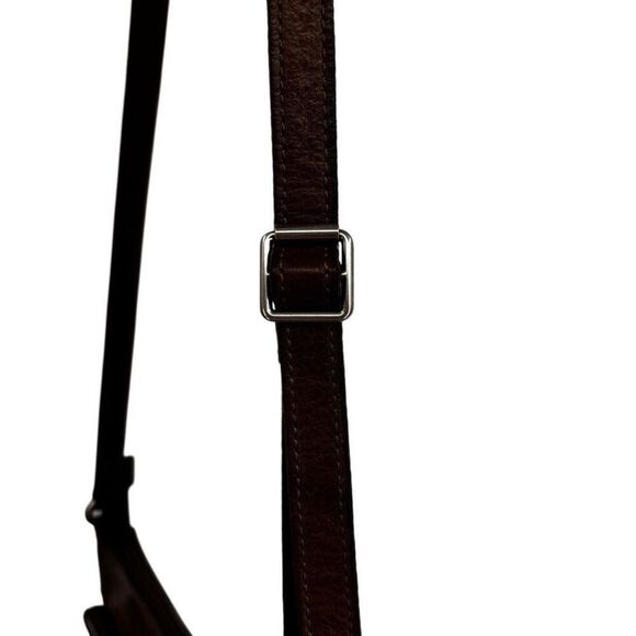 Fossil Crosstown Vintage Pebbled Leather Crossbody Bag Brown - Picture 12 of 14